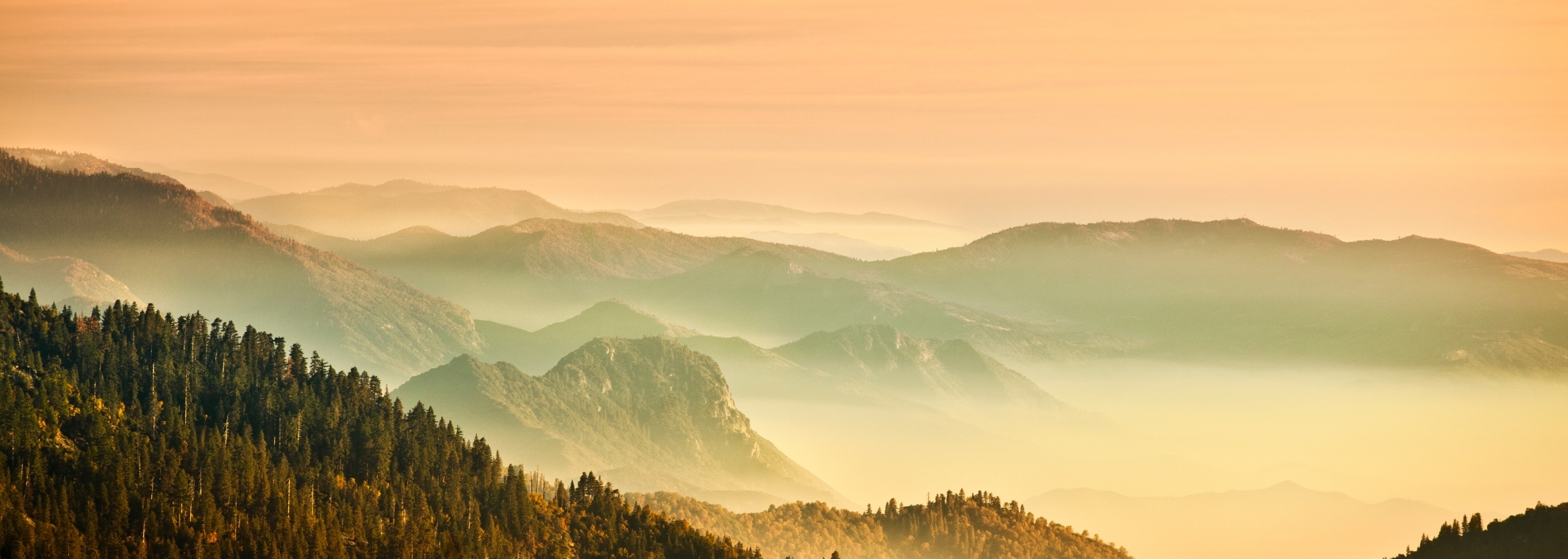 Mist on the Sierra Nevada Mountains